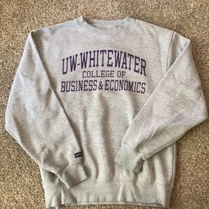 University of Wisconsin Whitewater gray crew neck